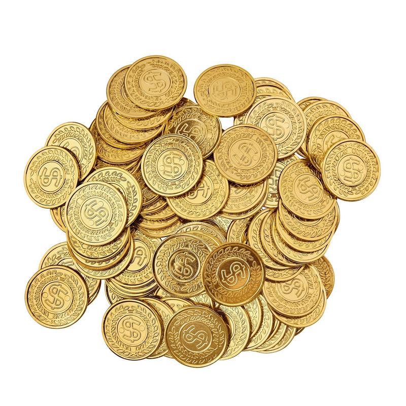 100 Guldmønter | Pirat Tilbehørskit - Kropstilbehør - Temashop