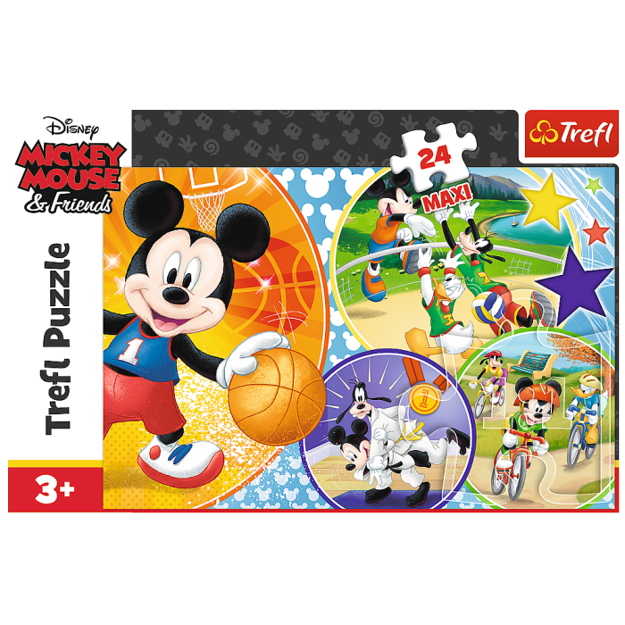 Mickey Mouse Sports Puslespil (40 x 60 cm) | Mickey Mouse Puslespil - Temashop