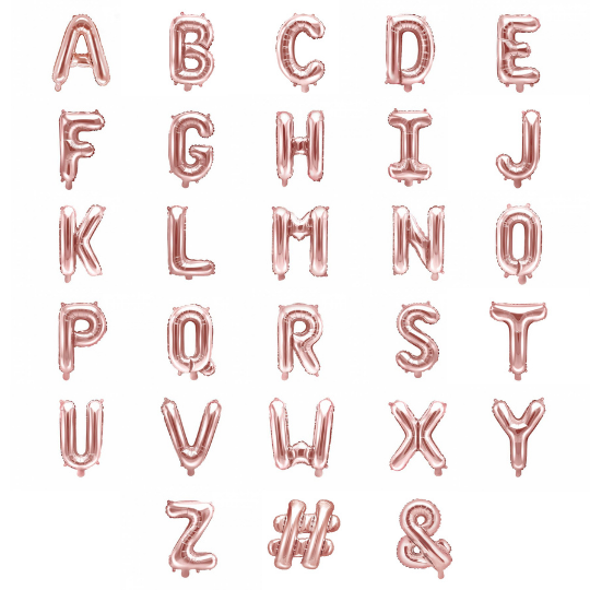 Bogstav Folieballoner Rosaguld