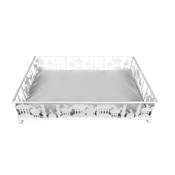 Eid Serveringsbakke Sølv - 1 stk (34, 5 x 24,5 x 6,1 cm) | Eid Serveringsfad - Temashop