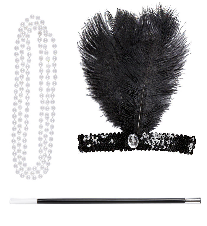 20'er Flapper Tilbehør | 20'erne Gangster Tilbehørskit - Kropstilbehør - Temashop