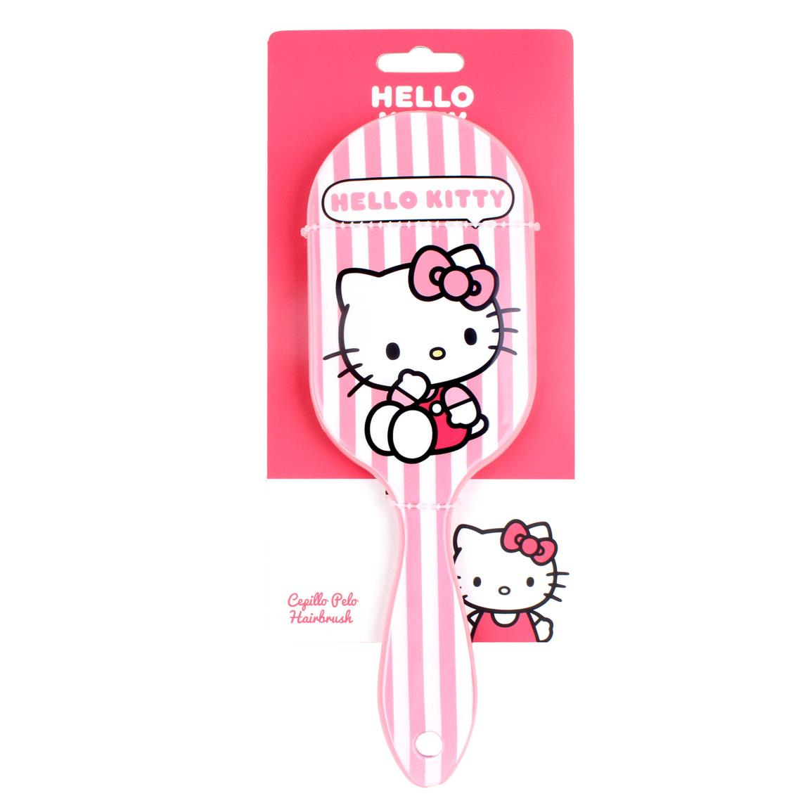Hello Kitty Stribet Hårbørste (10 x 20 x 4 cm) | Hello Kitty Børste - Temashop