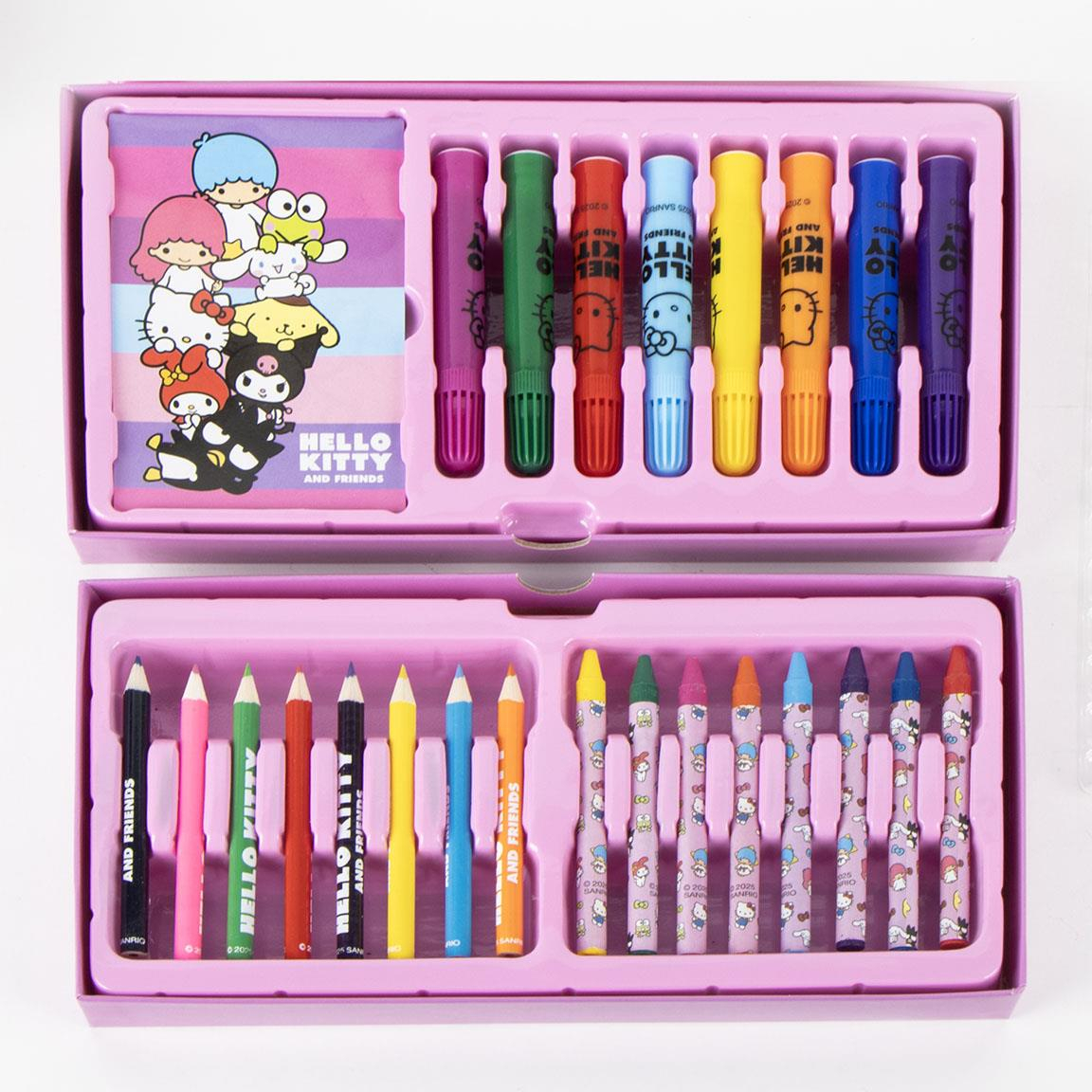 Hello Kitty Malingsæt (26 x 10 x 13 cm) | Hello Kitty Male- & Tegneudstyr - Temashop
