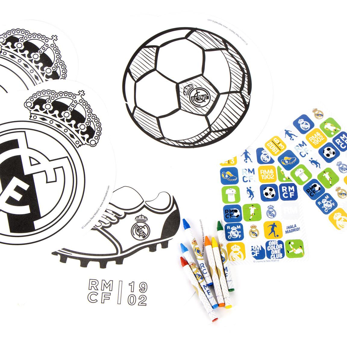 Real Madrid Aktivitetsalbum (20 x 30 x 1 cm) | Fodbold Male- & Tegneudstyr - Temashop