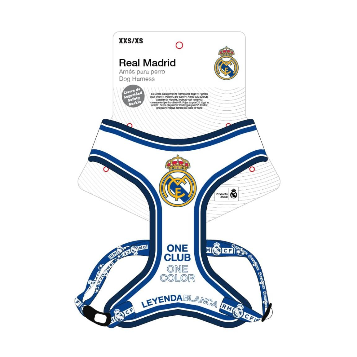 Real Madrid Vendbar Hundesele | Fodbold Kæledyrsudstyr - Temashop