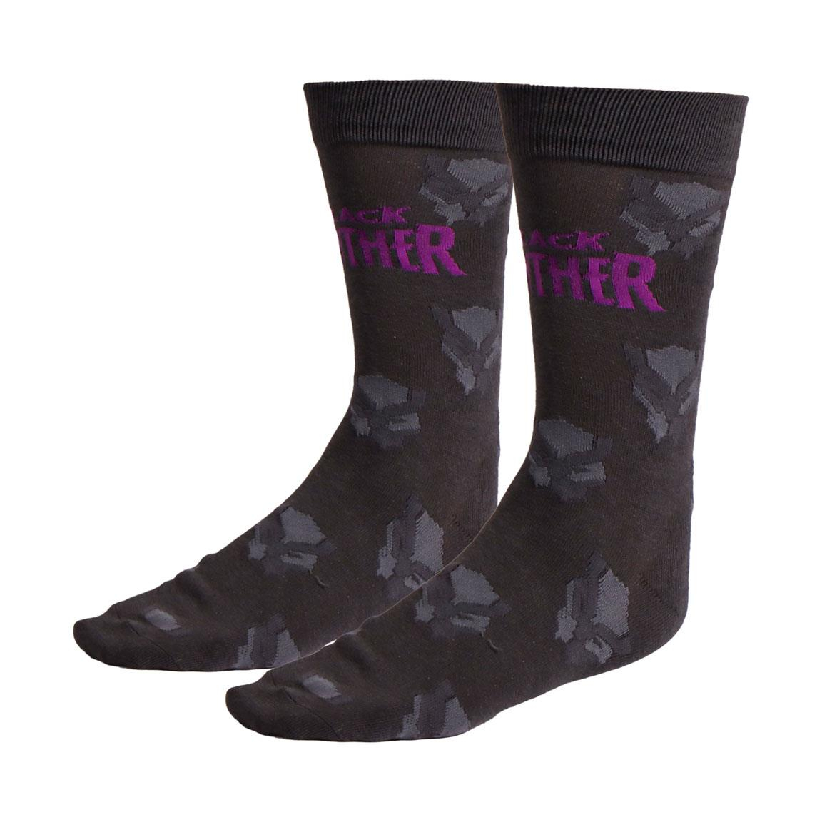 Marvel Black Panther Strømper Sort 38-45 (38-45) | Marvel Strømper / Strømpebukser / Knæstrømper - Temashop