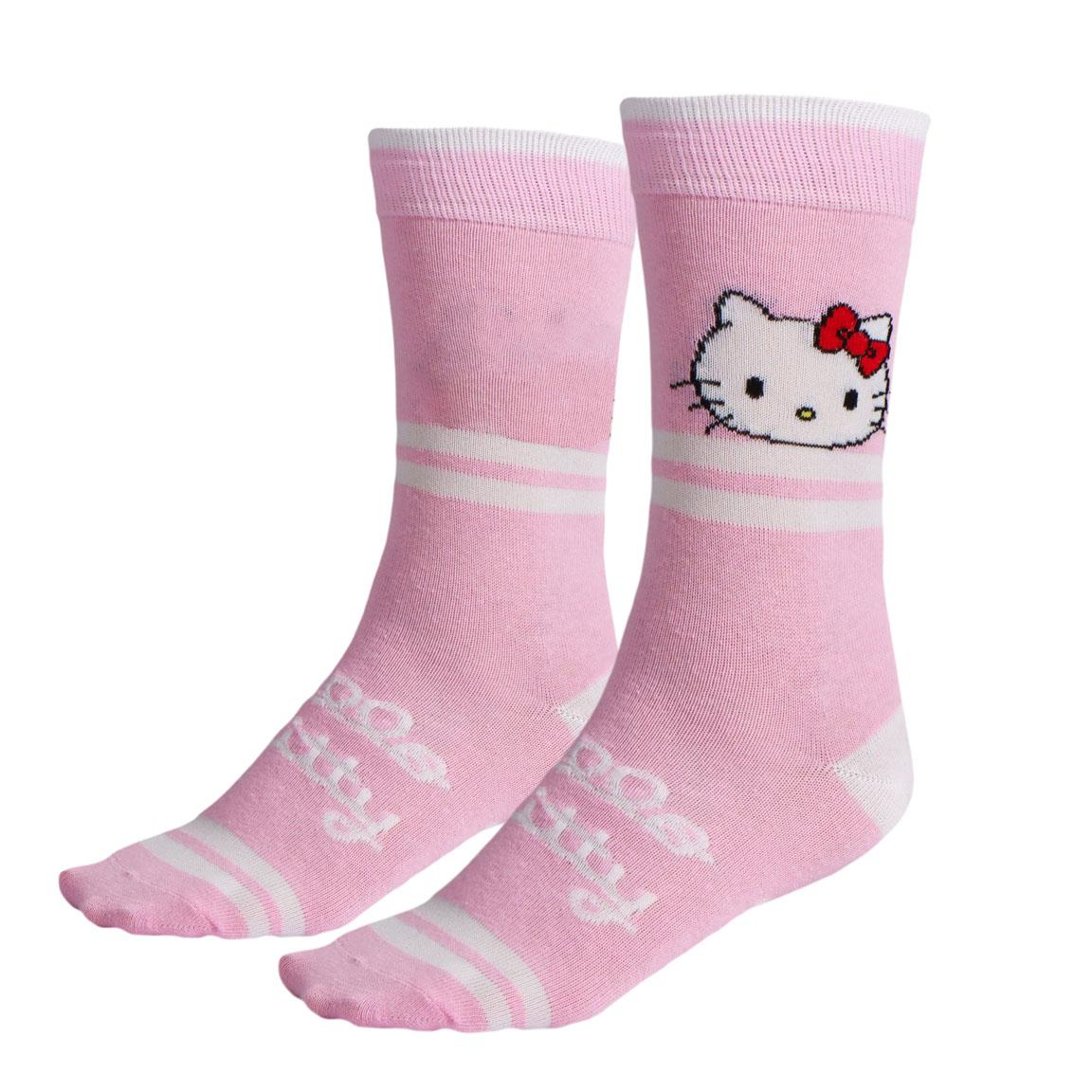 Hello Kitty Strømper Lyserød 36-43 (36-43) | Hello Kitty Strømper / Strømpebukser / Knæstrømper - Temashop