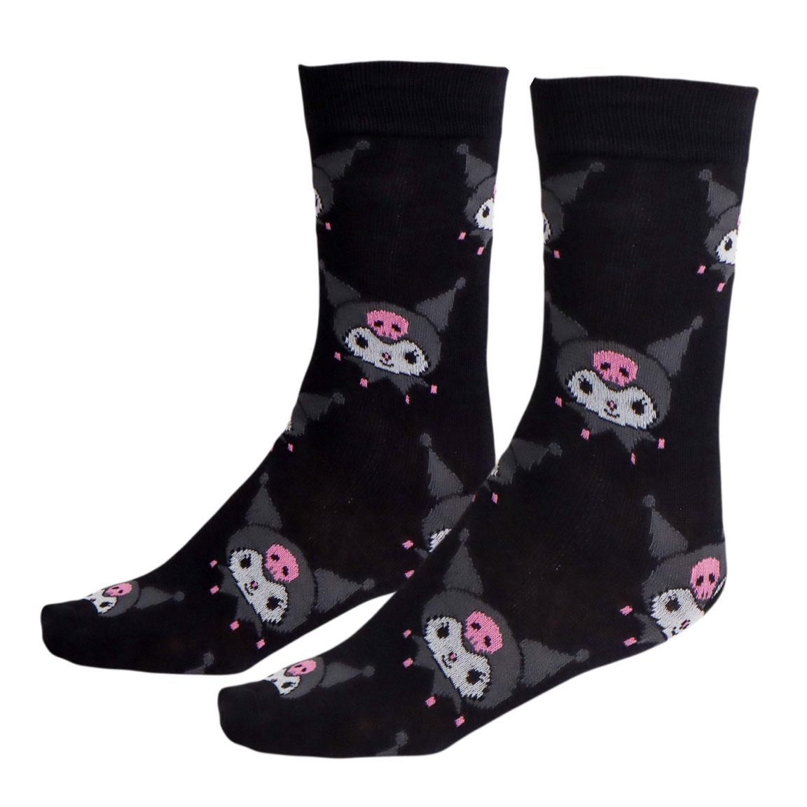 Hello Kitty Kuromi Strømper 36-43 (36-43) | Hello Kitty Strømper / Strømpebukser / Knæstrømper - Temashop