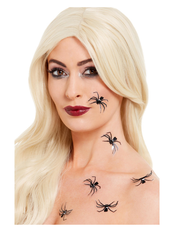 3D Edderkopper Klistermærker | Edderkop Tatoveringer - Makeup & Negle - Temashop