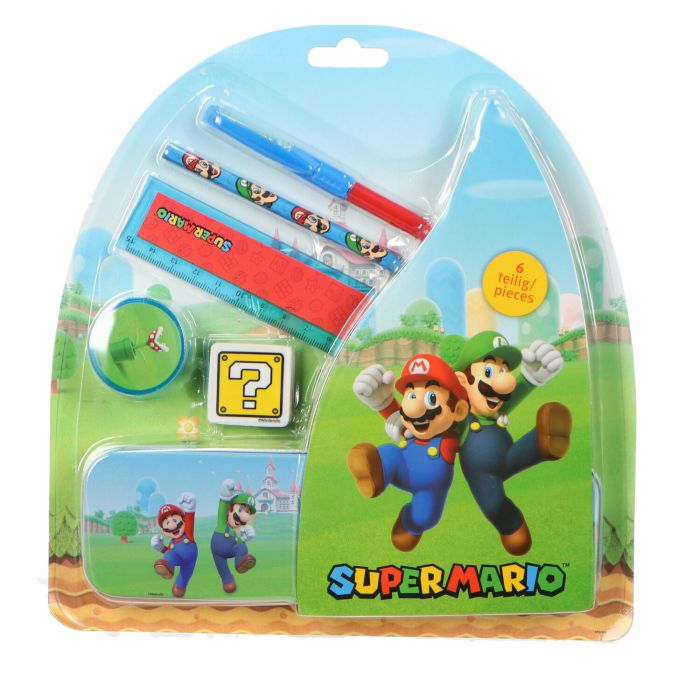 Super Mario Skolestart Sæt | Super Mario Male- & Tegneudstyr - Temashop