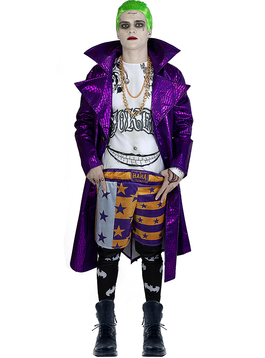 Joker Suicide Squad Joker Kostume - Halloween kostume til voksne i størrelserne M-XL | Joker kostume til mænd - Temashop