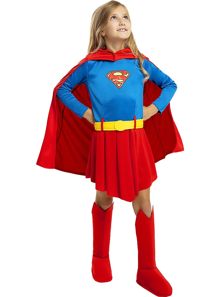 Supergirl Børnekostume - Superhelte kostume til børn i størrelserne 98-152 | Supergirl udklædning til børn - Temashop