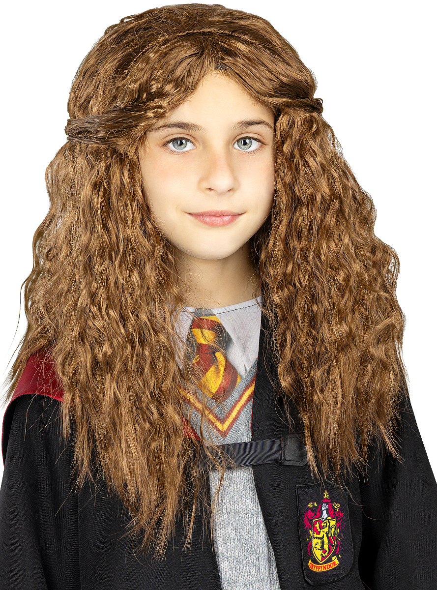 Harry Potter Hermione Granger Børneparyk | Harry Potter Paryk - Hovedtilbehør - Temashop
