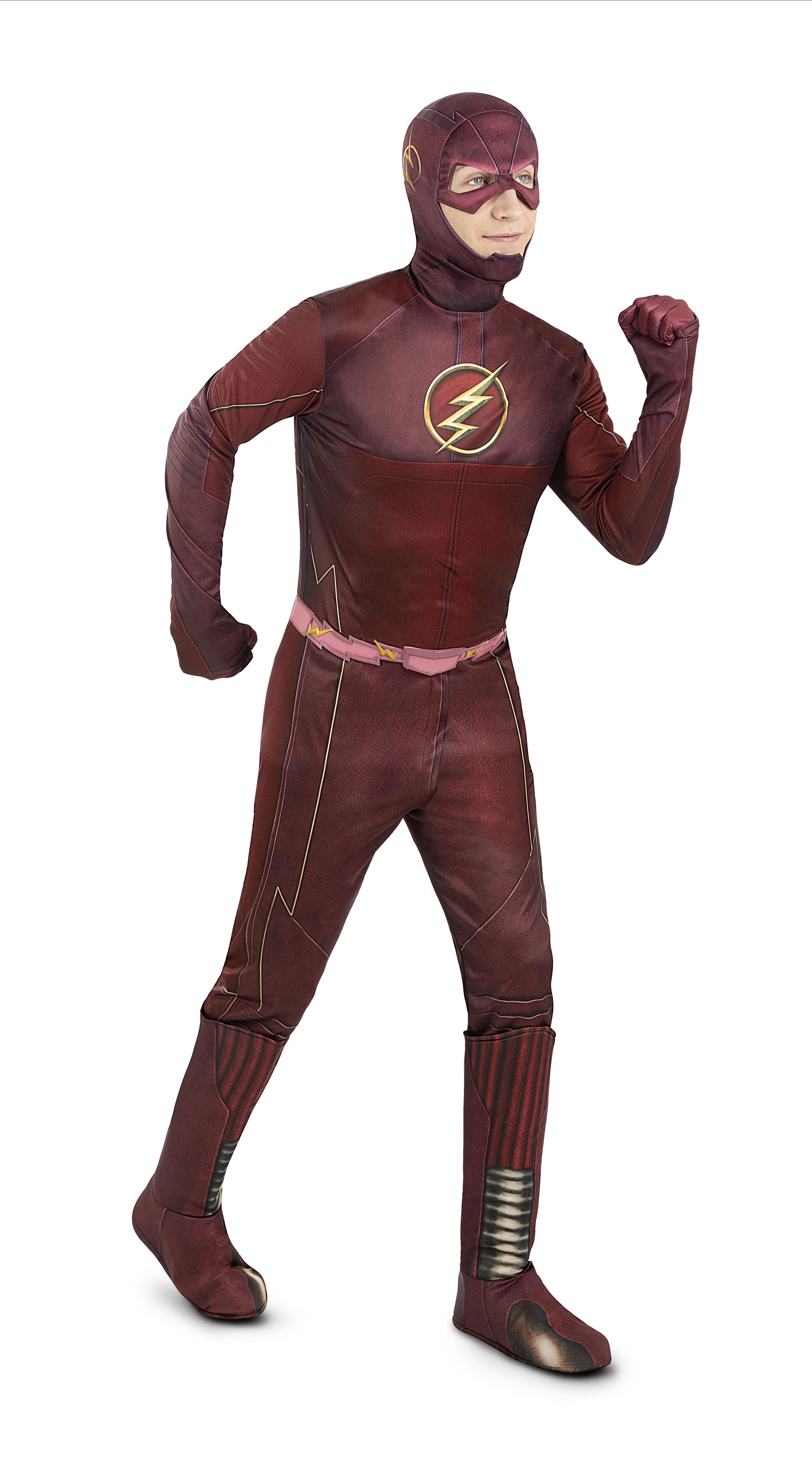 The Flash Deluxe Kostume - Superhelte kostume til voksne i størrelserne M-XL | Flash kostume til mænd - Temashop