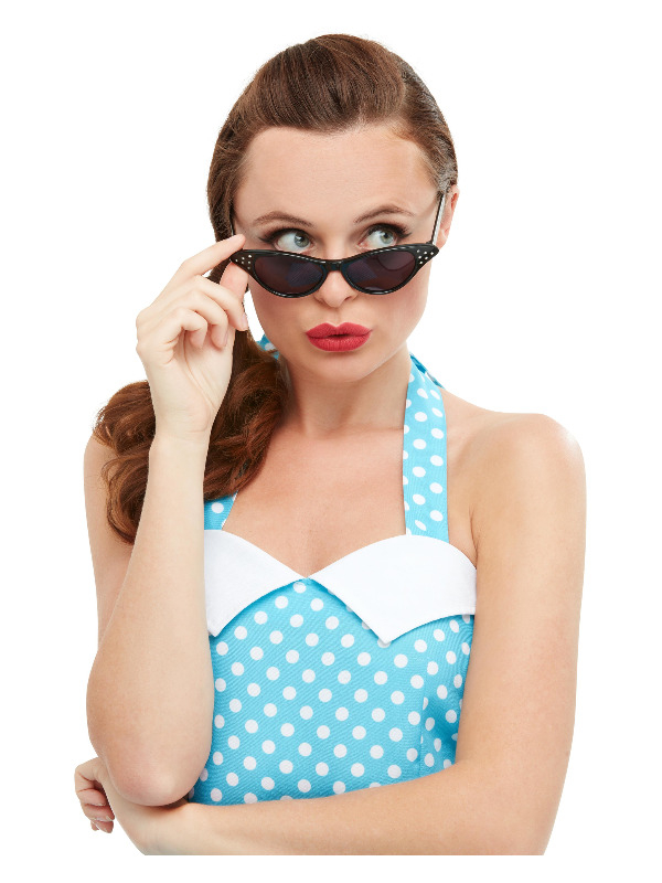 50'er Brille Sort | 50'erne Rock n' Roll Briller - Hovedtilbehør - Temashop