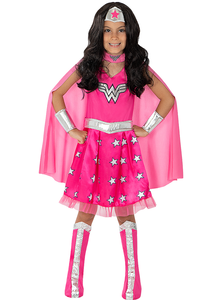 Wonder WomanÂ® Børnekostume Lyserød
