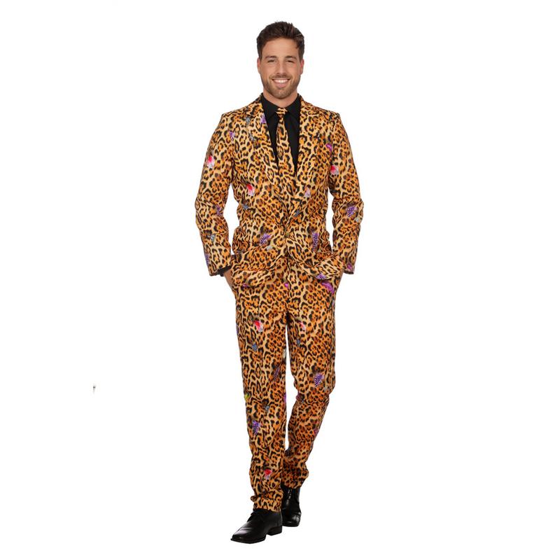 Leopard Jakkesæt - Dyr kostume til voksne i størrelserne S-3XL | Leopard kostume til mænd - Temashop