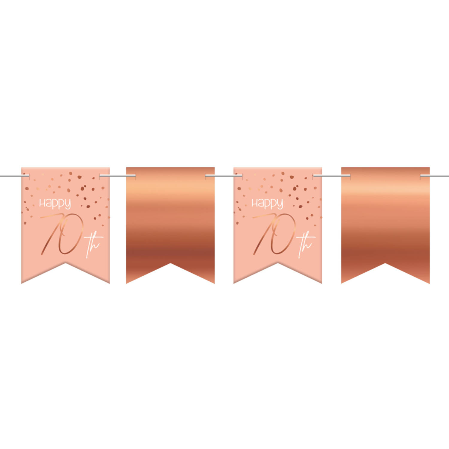 70 Års Flagguirlande Lush Blush