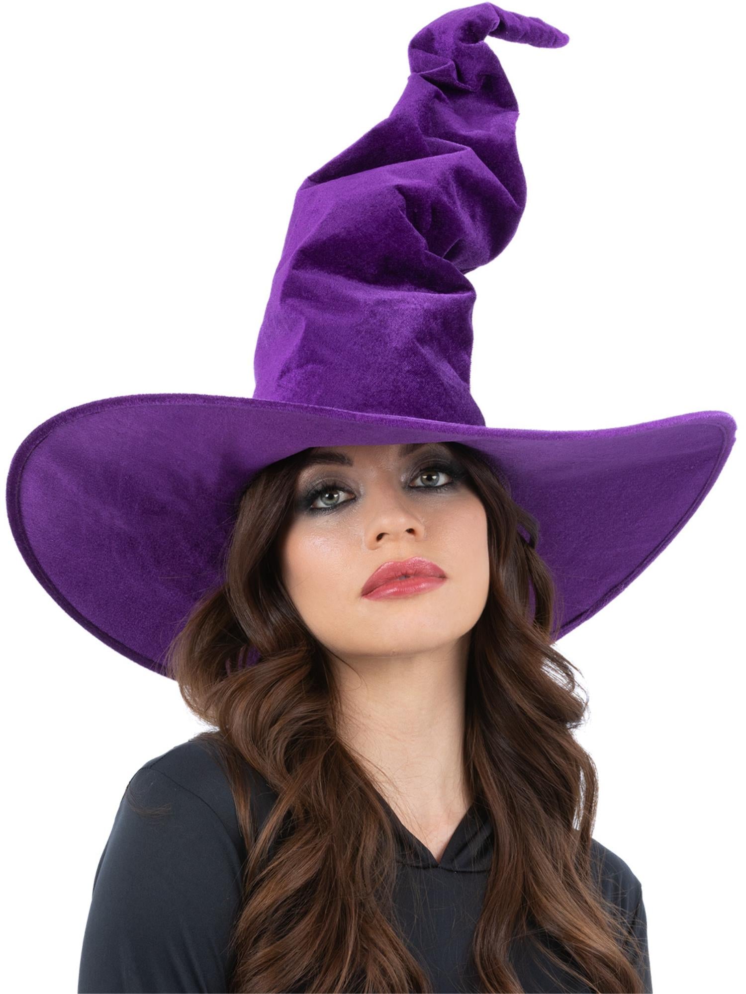 Velour Heksehat Lilla | Heks Hat / Hue / Hjelm - Hovedtilbehør - Temashop