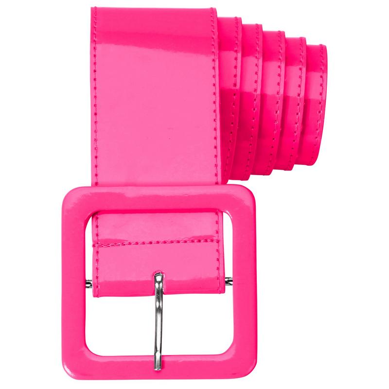 80'er Bælte Neon Pink (5,5 x 125 cm) | 80'erne Totally Bælte - Beklædning - Temashop