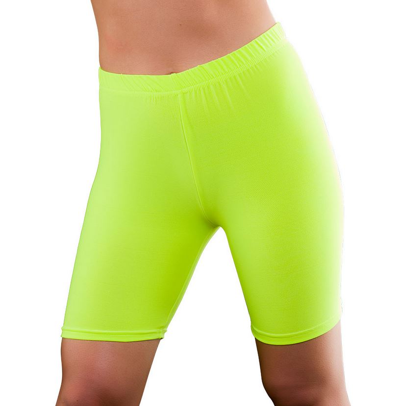 80'er Cykelshorts Gul | 80'erne Totally Bukser / Skørt / Shorts - Beklædning - Temashop