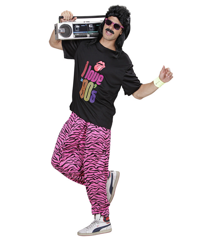 80 er hiphop bukser pink zebra kostumer karnevalskostumer