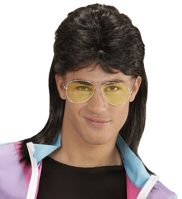 80'er Mullet Paryk & Briller | 80'erne Totally Tilbehørskit - Kropstilbehør - Temashop