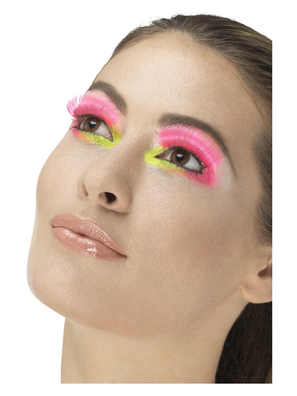 80'er Party Øjenvipper Pink | 80'erne Totally Øjenvipper - Hovedtilbehør - Temashop