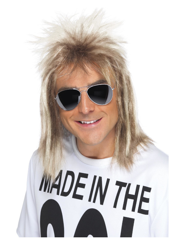 80'er Rockstjerne Paryk Blond | 80'erne Totally Paryk - Hovedtilbehør - Temashop