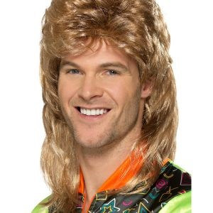 80'er Svenskerhår Paryk Mørkeblond