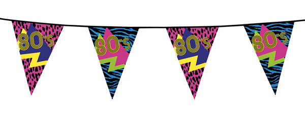 80'er Vimpelguirlande