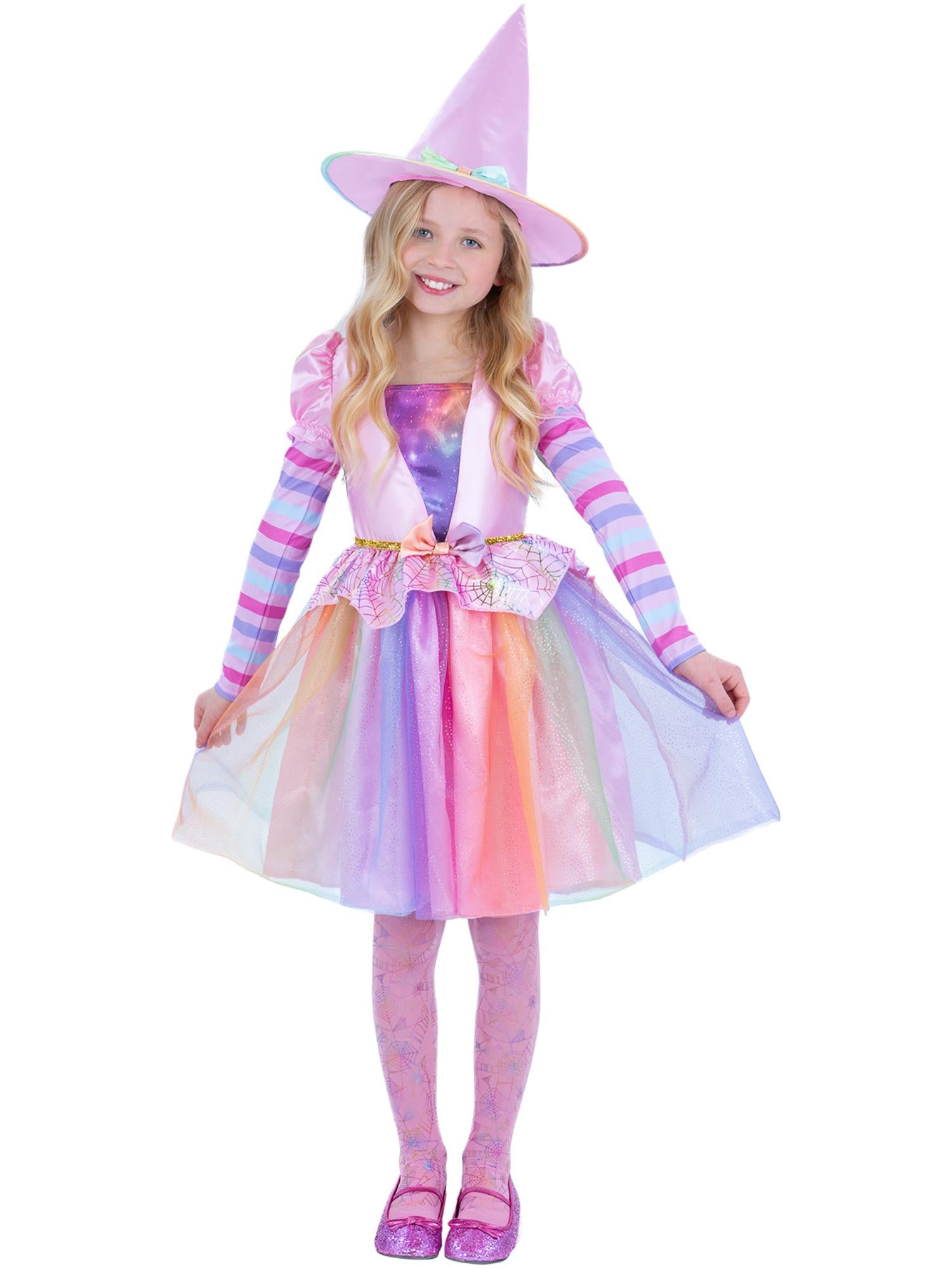 Heks Børnekostume Pastel Regnbue