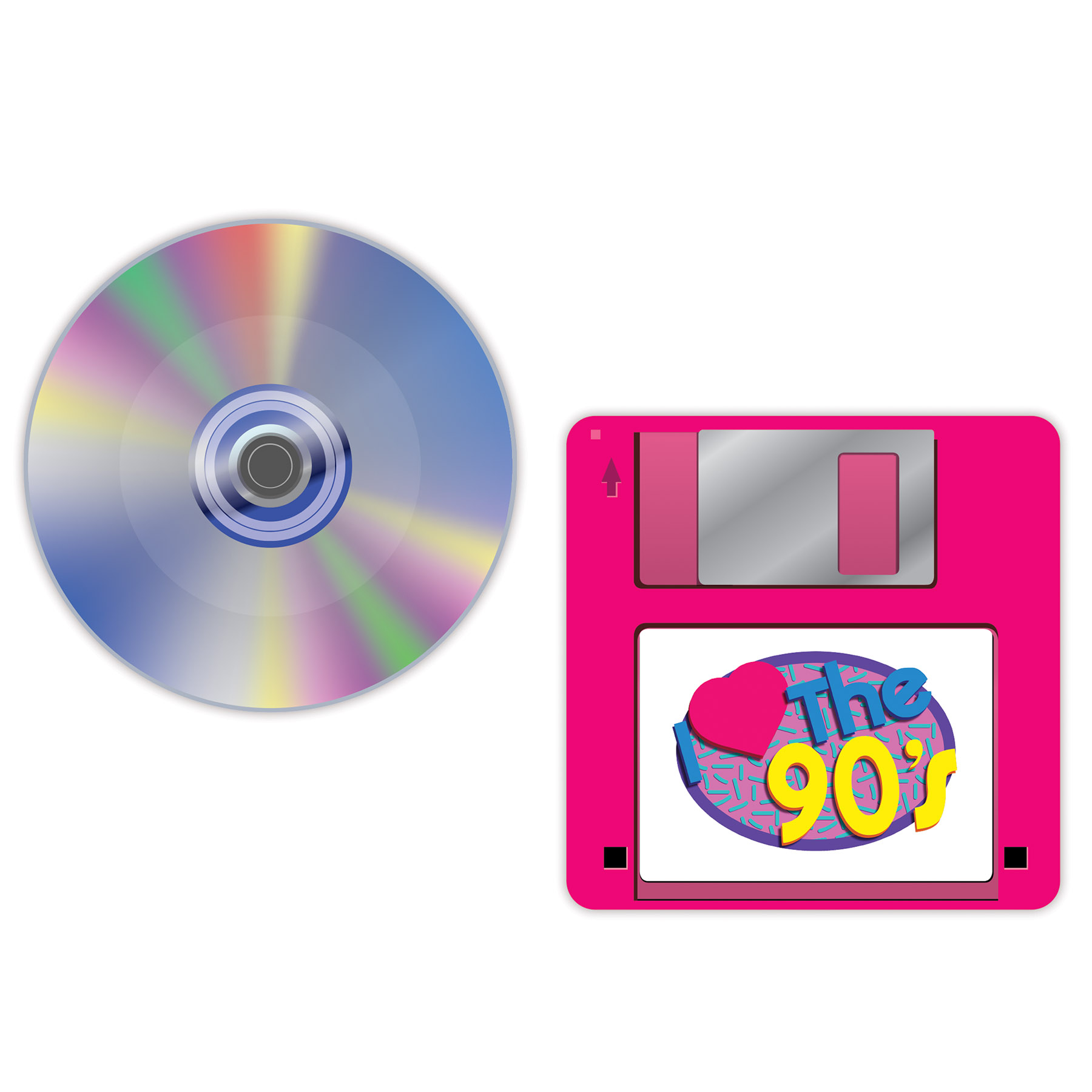 90'er Glasbrikker - 8 stk (Ø 9,5 cm) | 90'erne Retro Ølbrikker - Temashop