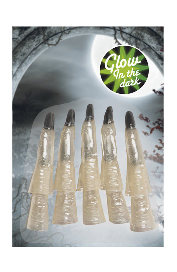 Set 10 Witch fingers glow-in-the-dark