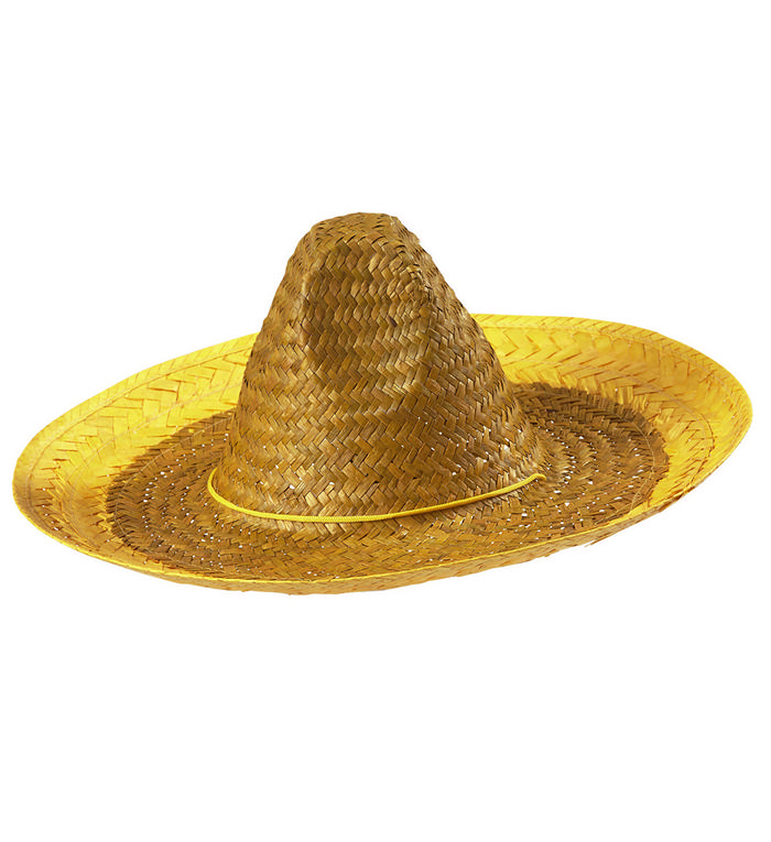 Abella Sombrero Gul | Fiesta Hat / Hue / Hjelm - Hovedtilbehør - Temashop