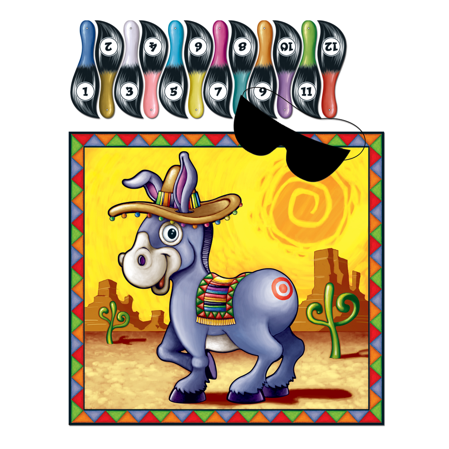 Æsel Spil - 1 stk (44 x 47 cm) | Fiesta Selskabsspil - Temashop