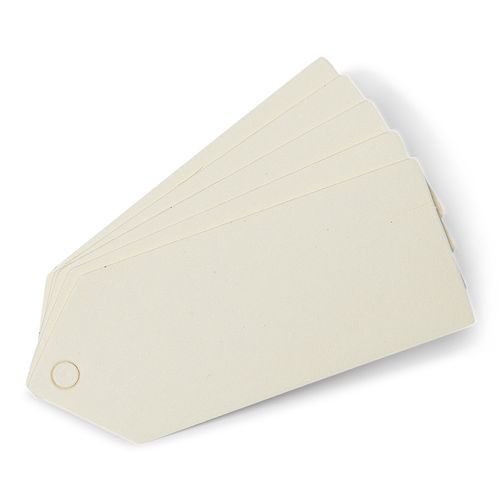 Perforerede Etiketter Elfenben - 24 stk (5 x 2 cm) - Temashop