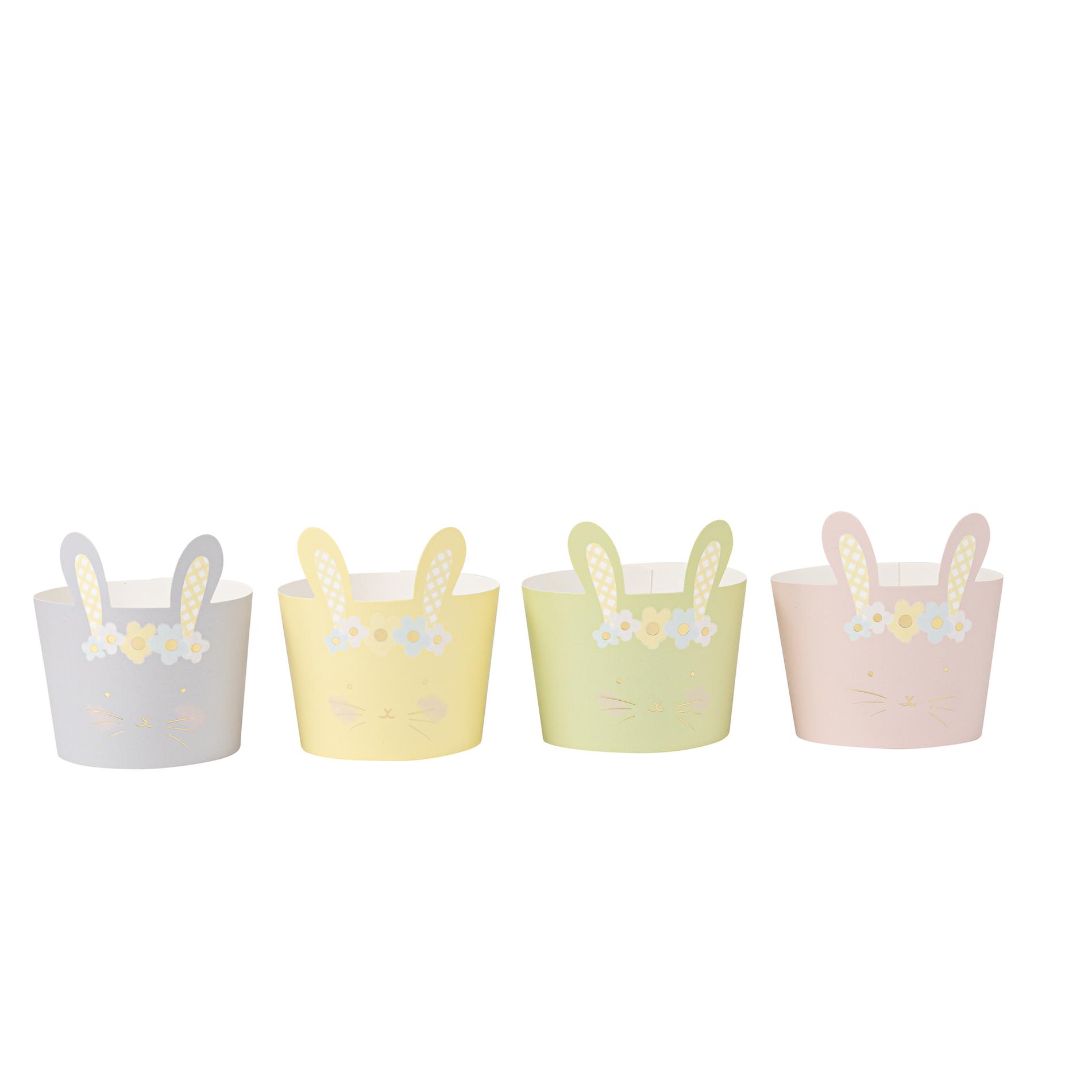 Kanin Glasringe - 8 stk (8 cm) | Påske Servietringe - Temashop