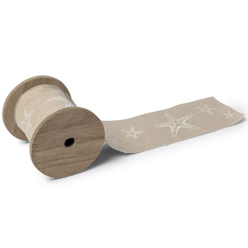 Søstjerne Bånd Natur - 1 stk (8 cm x 3 m) | Strand Bånd - Temashop