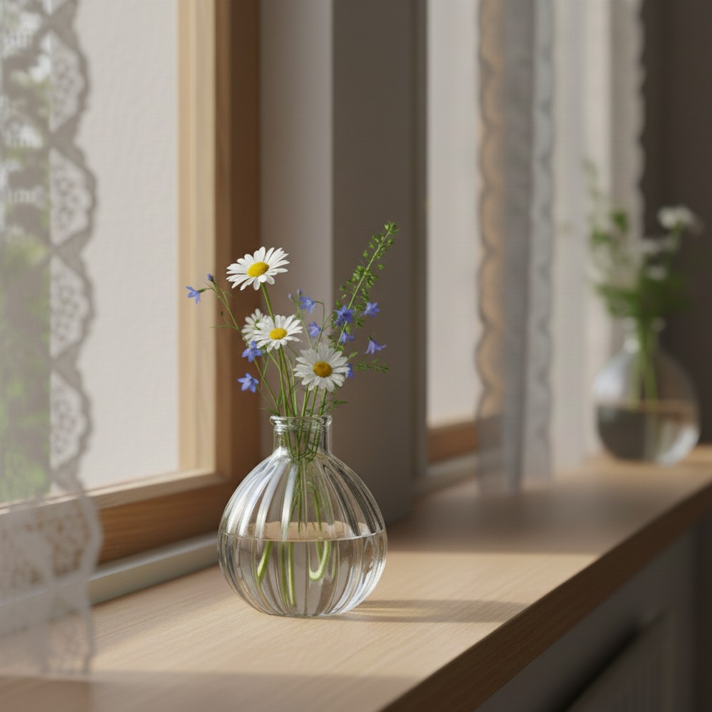 Antoinette Vase Transparent - 1 stk (8,5 x 9,5 cm) - Temashop