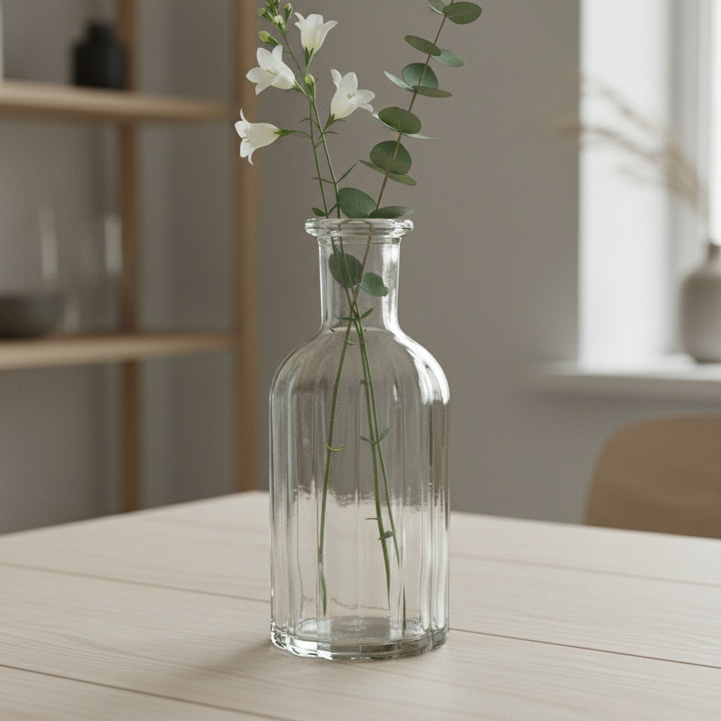 Lola Vase Slank Transparent - 1 stk (19 x 7,5 cm) - Temashop