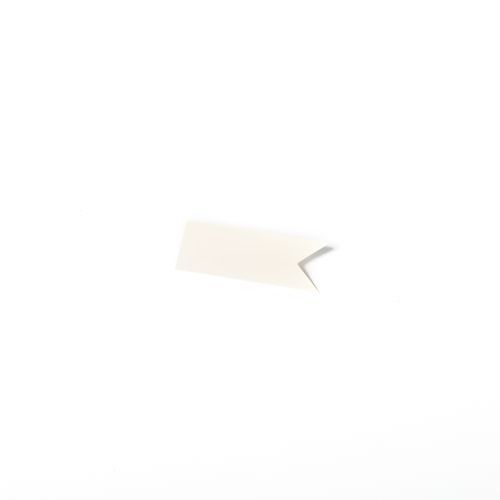 Vimpelformede Etiketter Elfenben - 24 stk (6,5 x 2,5 cm) | Hvidt tema Gavetilbehør - Temashop
