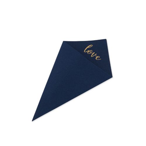 Love Konfettiposer Marineblå/Guld - 10 stk (20 x 11 cm) | Bryllup Konfetti - Temashop