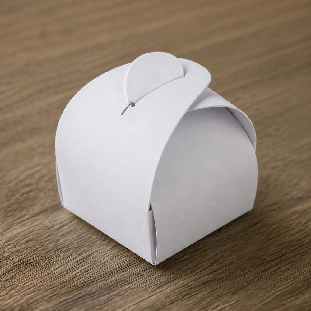 Afrundede Æsker Hvid - 10 stk (5 x 7 cm) | Hvidt tema Æsker - Temashop