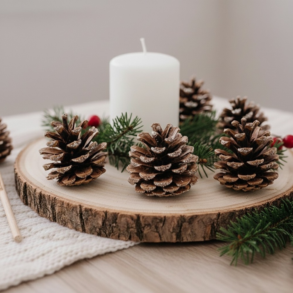 Glimmer Grankogler - 6 stk (4 cm) | Julepynt Julepynt - Temashop