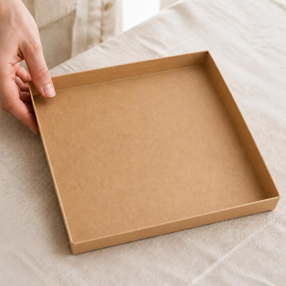 Firkant Serveringsfad Kraft - 1 stk (30 x 30 x 4 cm) - Temashop