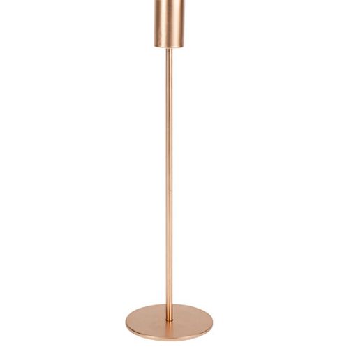 Slank Lysestage Rosaguld - 1 stk (Ø 7,8 x 29 cm) | Rosaguld tema Lysestager - Temashop