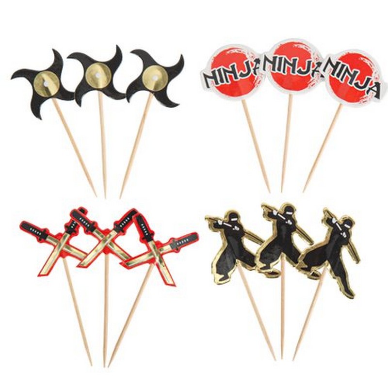 Ninja Kagepinde - 12 stk (7,5 cm) | Ninja Kagepinde - Temashop