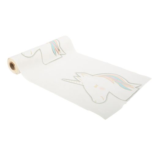 Enhjørning Bordløber Hvid Pastel