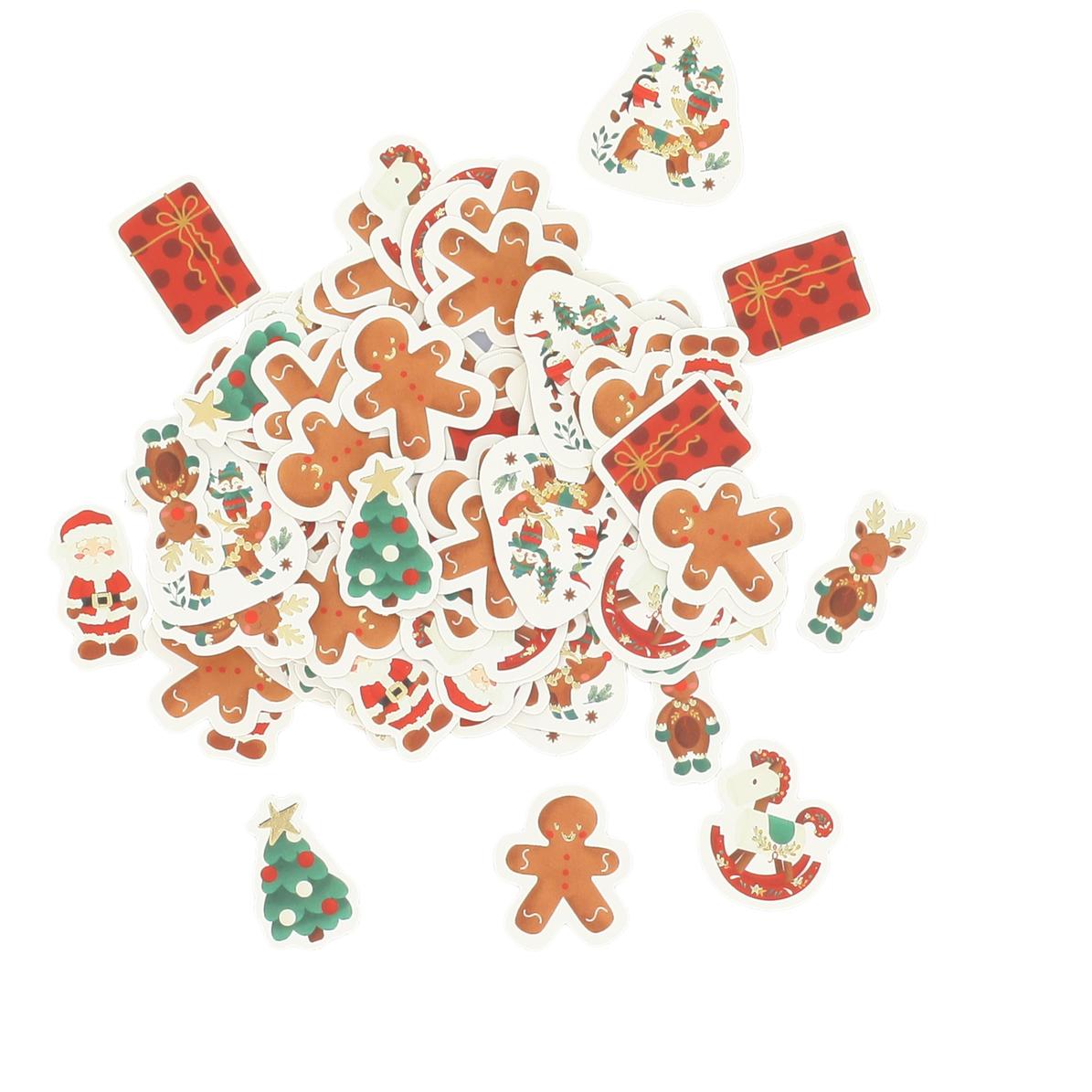 Julefigurer Konfetti - 100 stk (3 cm) | Julepynt Konfetti - Temashop